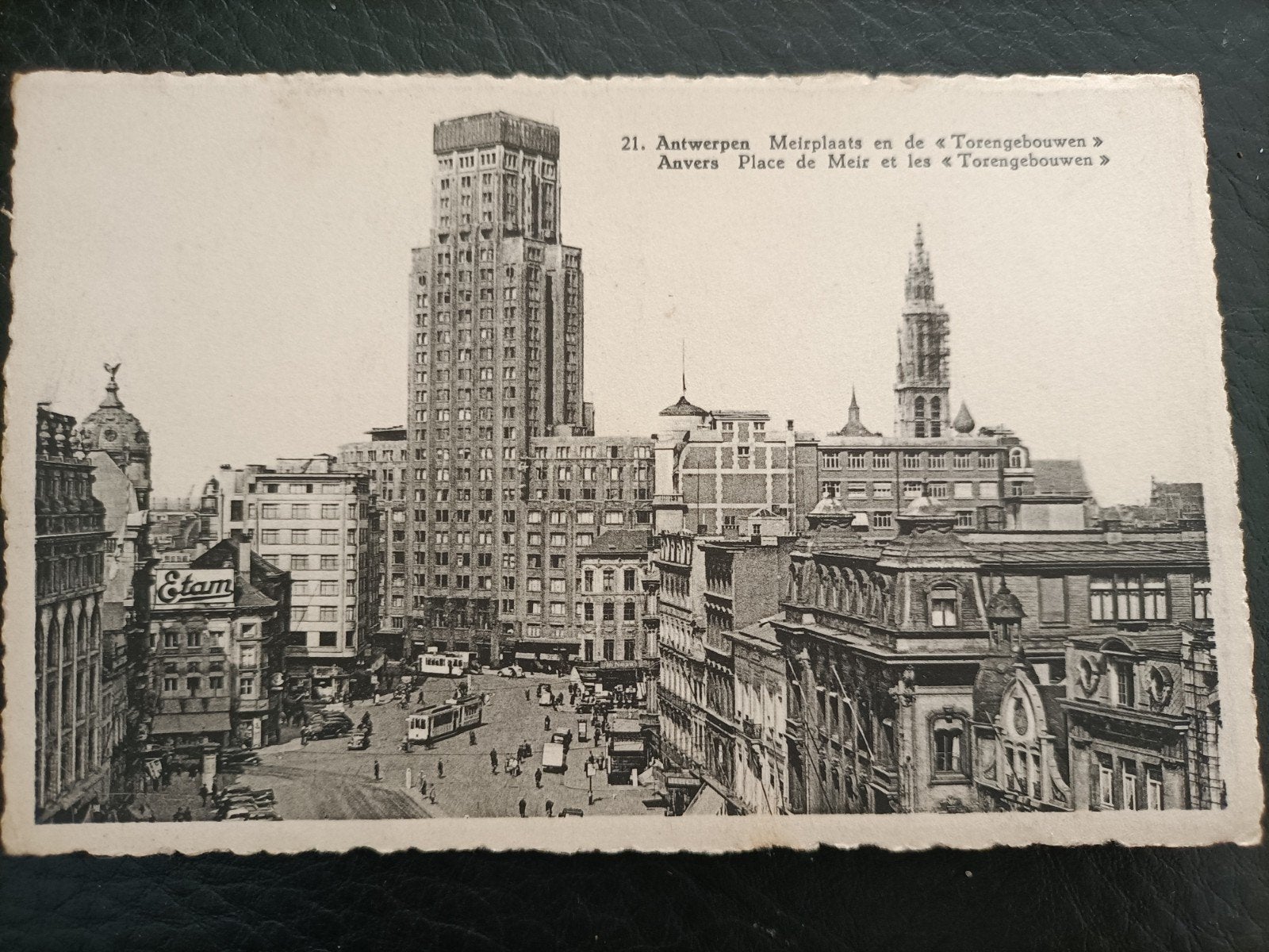 Antwerpen / Anvers. Meirplaats en torengebouwen, Ophalen of Verzenden, 1920 tot 1940, Ongelopen, Antwerpen