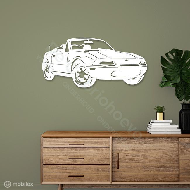 MX5 Wanddecoratie NA (89*40cm) Wit, De Cabriohoeve VOF, Nieuw, Info@cabriohoeve.nl, Julianalaan 9, 9462PG Gasselte, Nederland