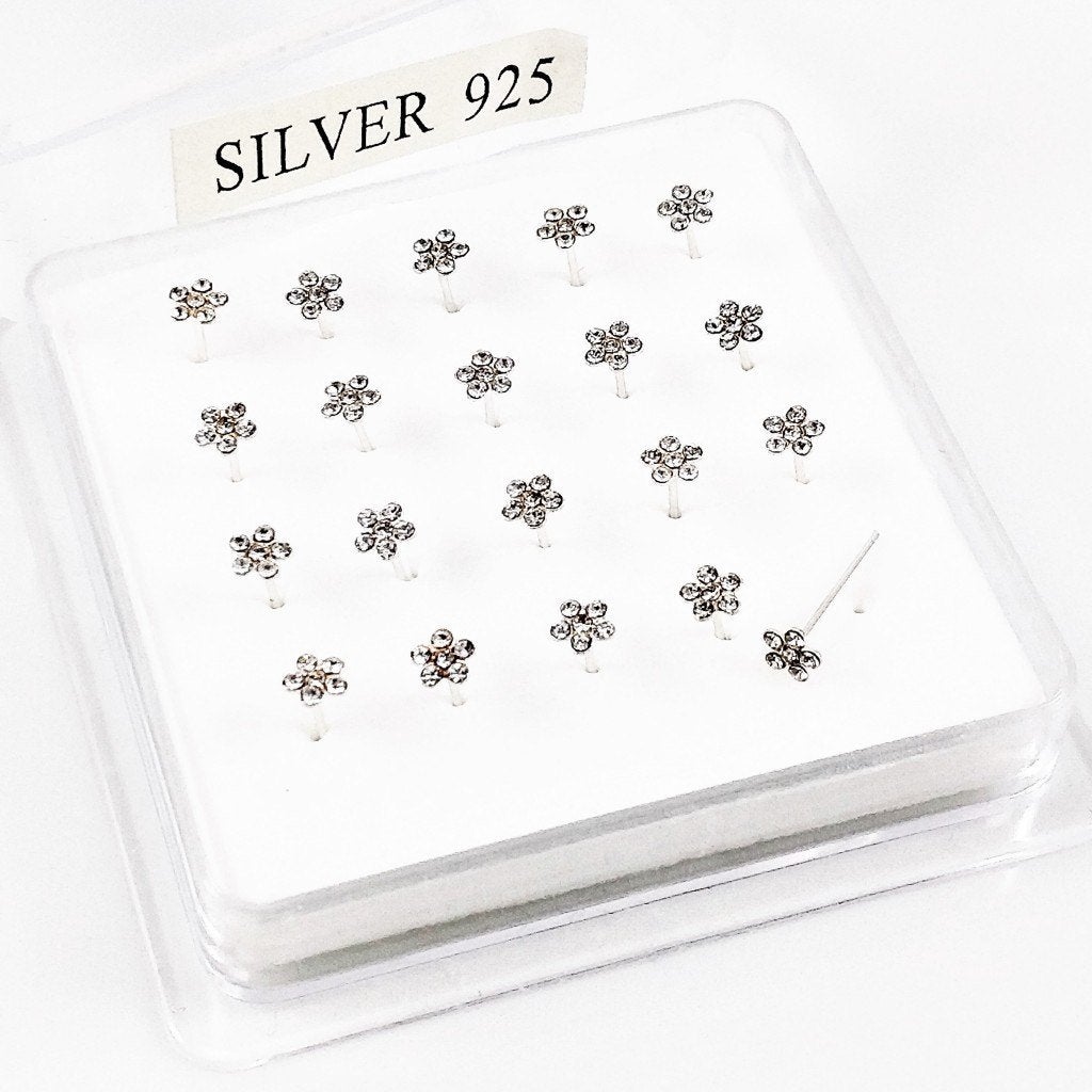 Strass-Bloem Neuspiercing 925 Sterling Zilver, Birgitta-Gracht 33, 6465 EL Kerkrade, Nederland, Verzenden, Nieuw, Esde2