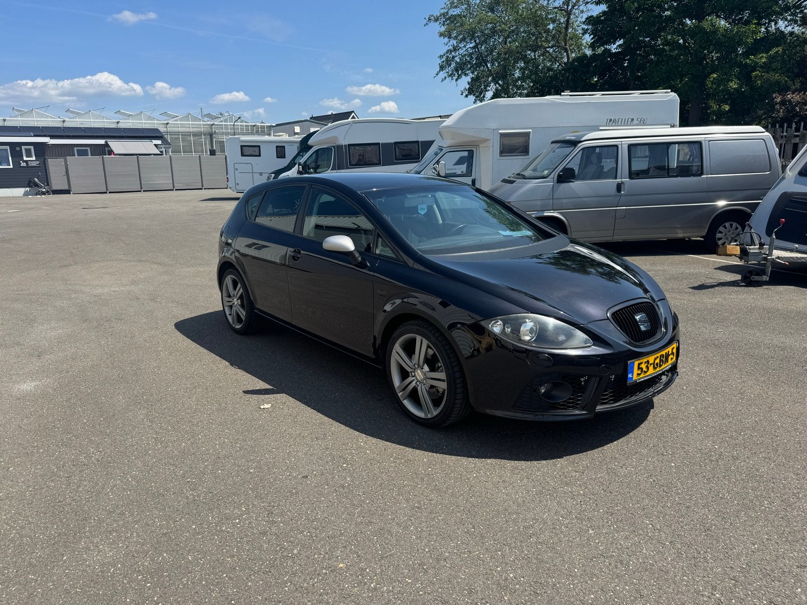 Seat Leon 2.0 Tfsi 16V 147KW FR DSG 2008 automaat Zwart, Stof, Zwart, 4 cilinders, 1984 cc