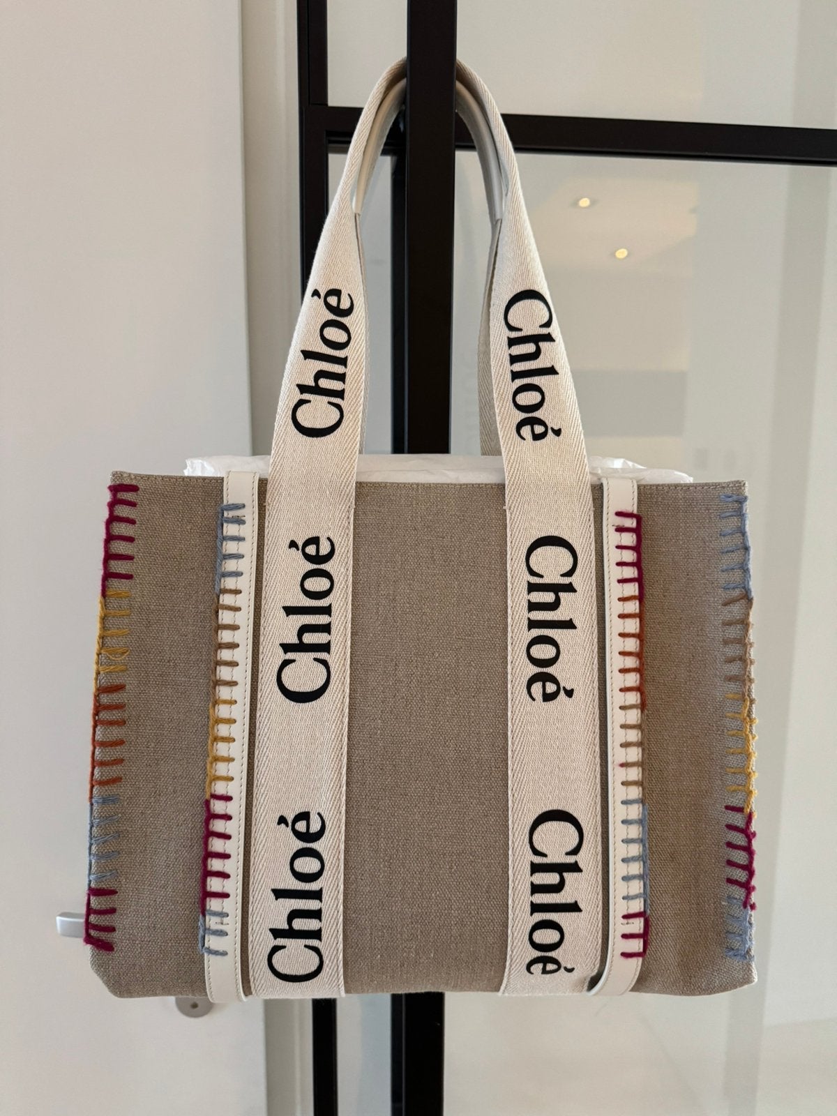 Chloé woody medium tote - nieuw, Ophalen of Verzenden, Zo goed als nieuw