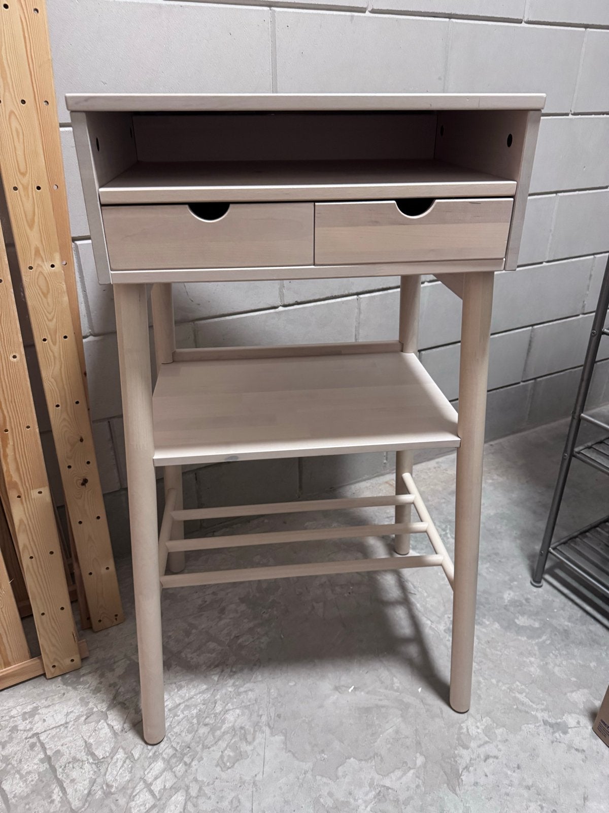 IKEA Knotten bureau, berkenhout, Ophalen, Overige typen, Gebruikt, Scandinavisch