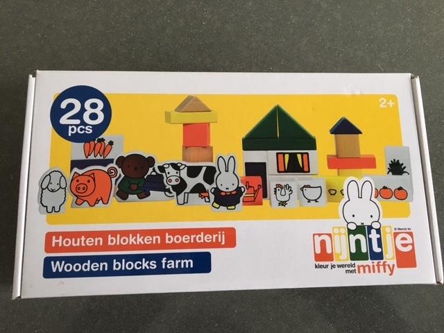 Nijntje boerderij houten blokken, Ophalen of Verzenden, Zo goed als nieuw