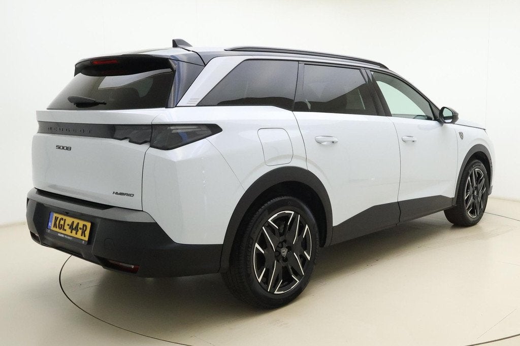 Peugeot 5008 1.2 Hybrid 145 GT 7p | Automaat | Achteruitrijc, Auto's, Peugeot, 145 pk, Gebruikt, 1199 cc, Wit
