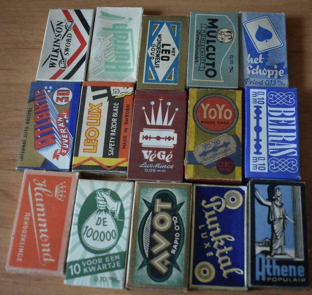 Oude scheermesjes gezocht - ruilen ook mogelijk, Ophalen, Zo goed als nieuw