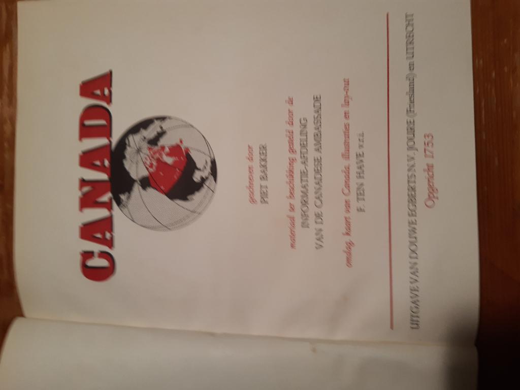 Canada, Ophalen, Gelezen, Piet Bakker, Plaatjesalbum