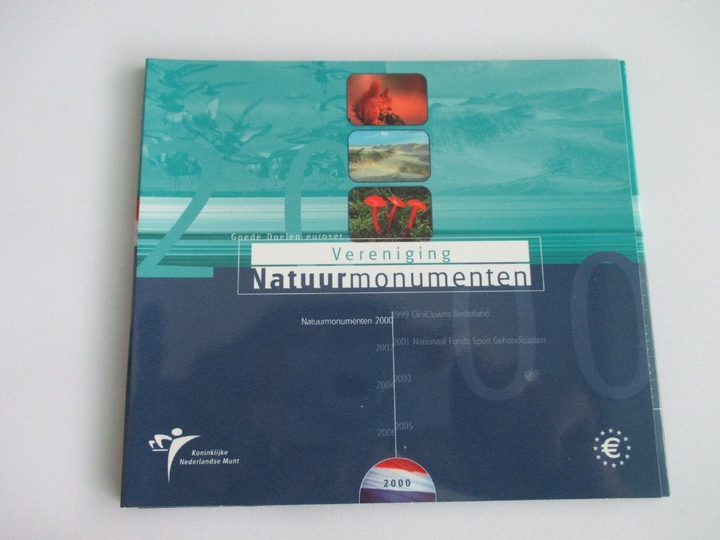 Goede Doelen set Natuurmonumenten 2000 bu, Postzegels en Munten, Munten | Nederland, Ophalen of Verzenden, Koningin Beatrix, Euro's