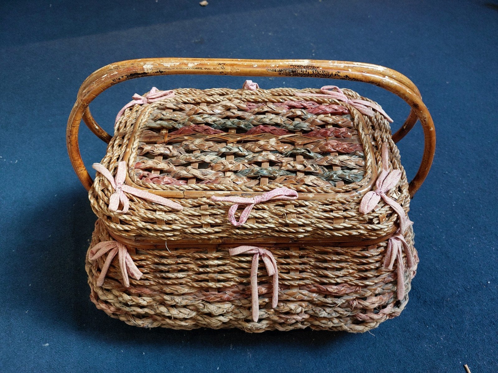 prachtige gave nette vintage picknickmand, Ophalen of Verzenden, Zo goed als nieuw, Zonder inhoud