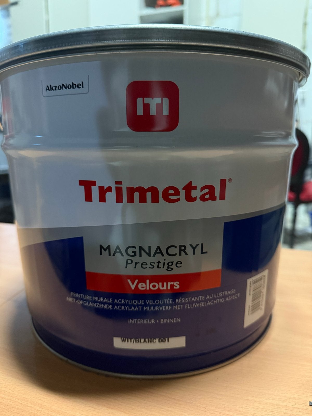 Trimetal Magnacryl Prestige Velours Wit, Ophalen, Wit, Nieuw, Verf
