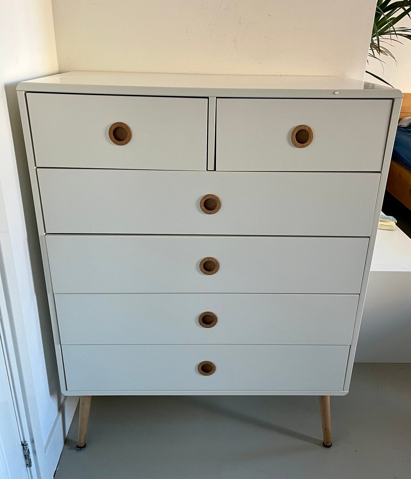 Ladekast wit / Chest of drawers, Gebruikt, 5 laden of meer, 100 tot 150 cm, 25 tot 50 cm