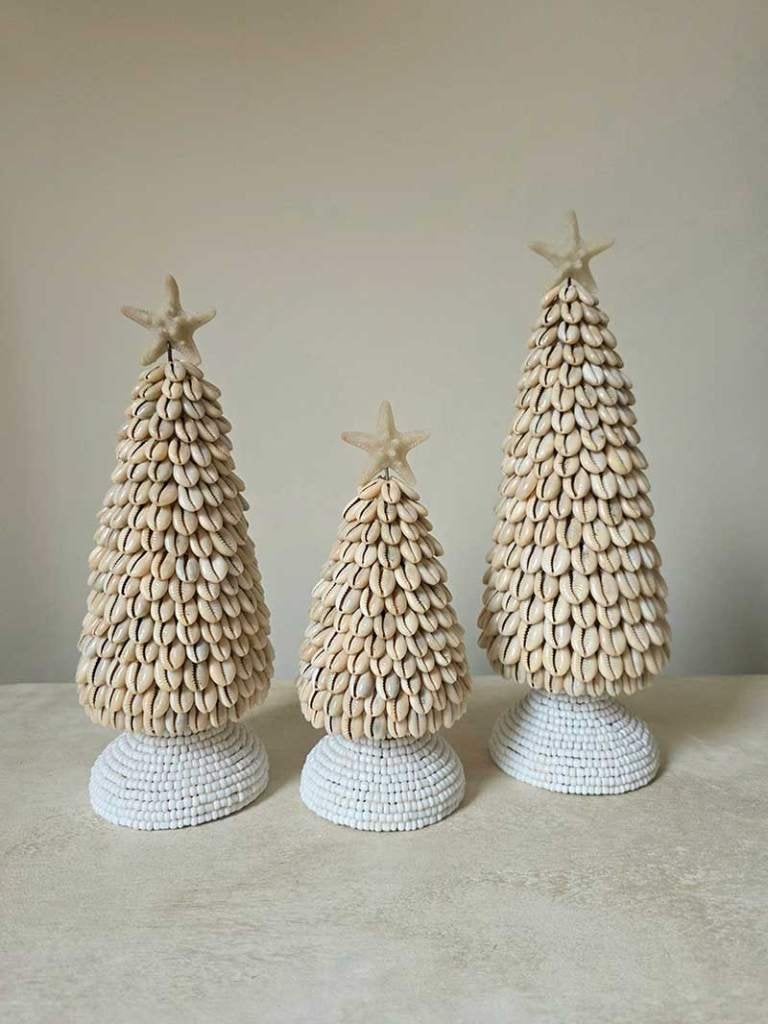 Schelpen kerstboom met kralen 3 uit Bali, Diversen, Ophalen of Verzenden, Tropical home, 6951nk, Nieuw