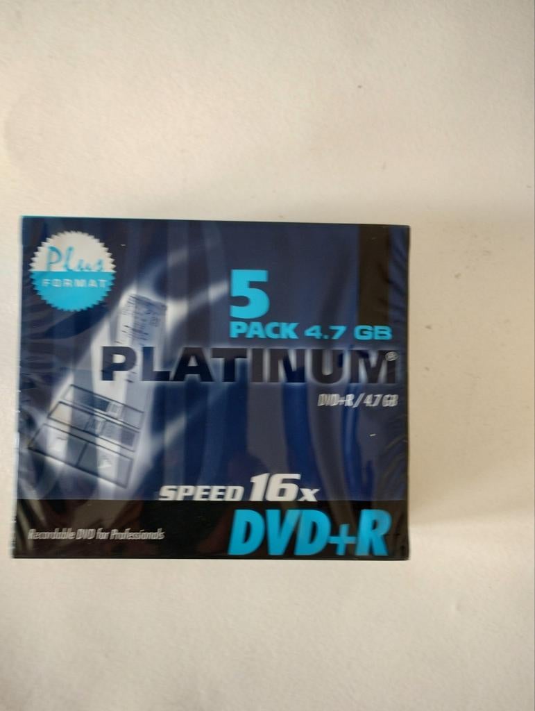 Platinum DVD+R 4.7 GB 16x - 5 stuks, Ophalen of Verzenden, Nieuw, Dvd, Platinum