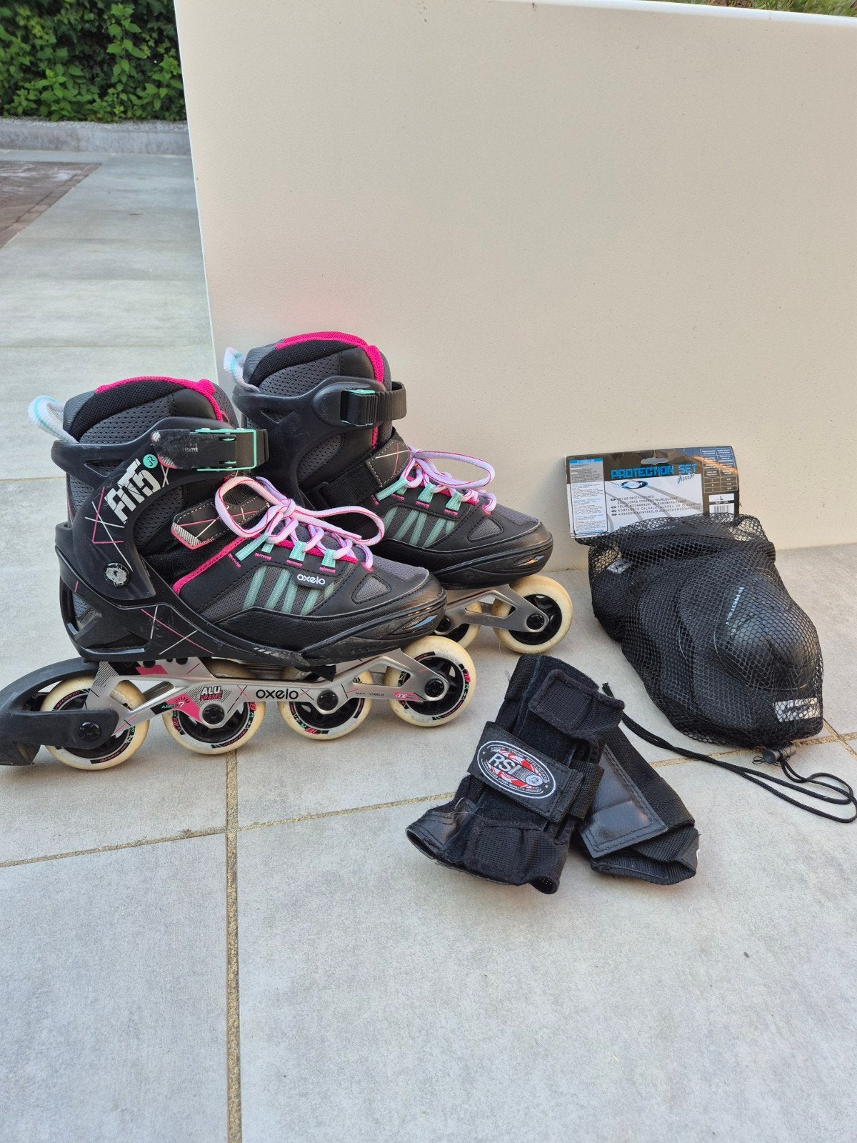 Oxelo Fit 5 Inline Skates - Verstelbaar Maat 38-41, Verstelbaar, Kinderen, Ophalen of Verzenden, Zo goed als nieuw