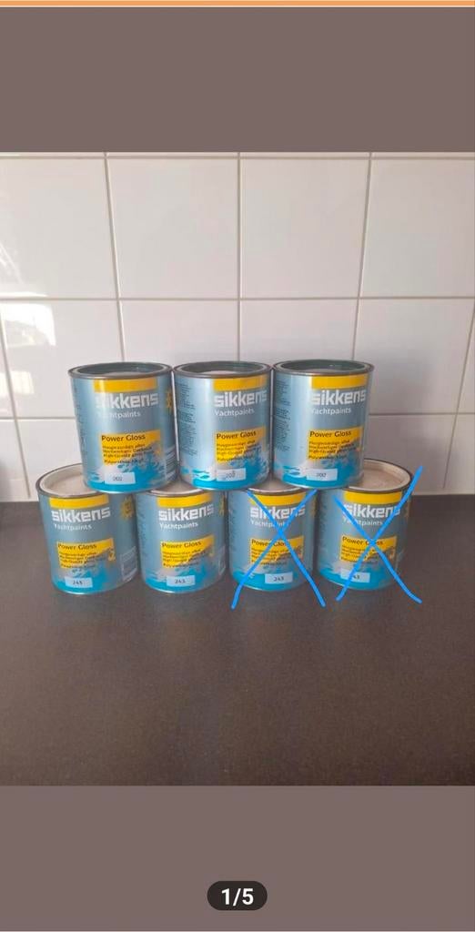 Sikkens Yachtpaints Buitenverf WIT-CREME en DONKERGROEN, Doe-het-zelf en Verbouw, Verf, Beits en Lak, Overige kleuren, 5 tot 10 liter