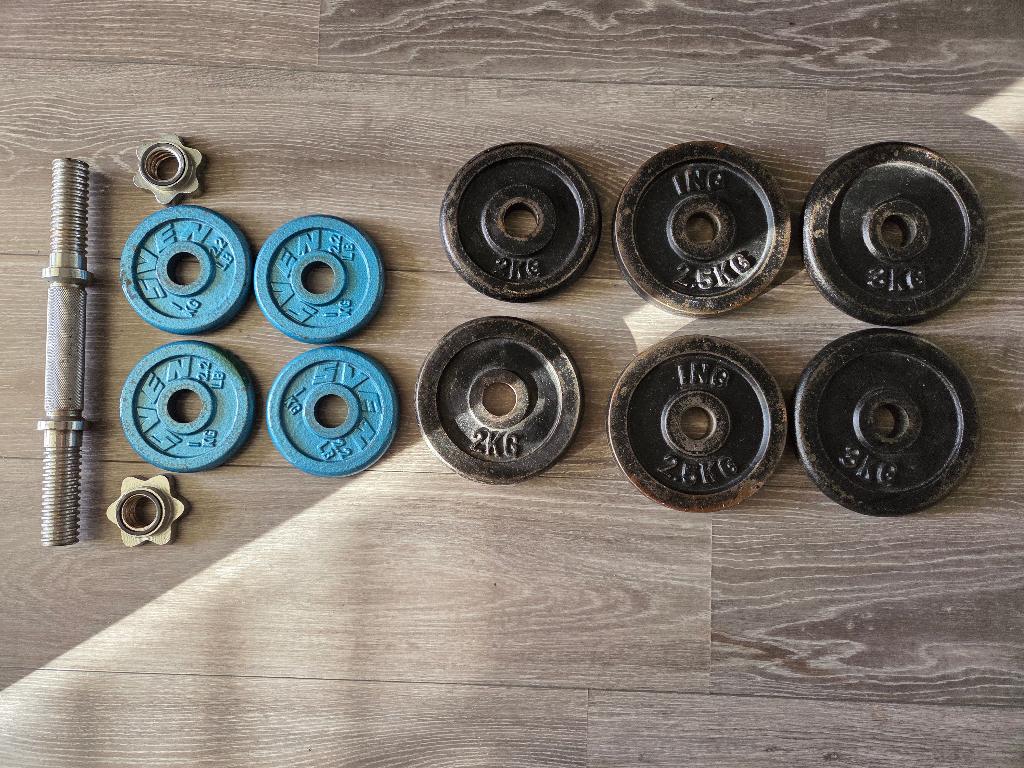 Halter 21kg, Sport en Fitness, Fitnessmaterialen, Ophalen, Gebruikt, Benen, Halterset