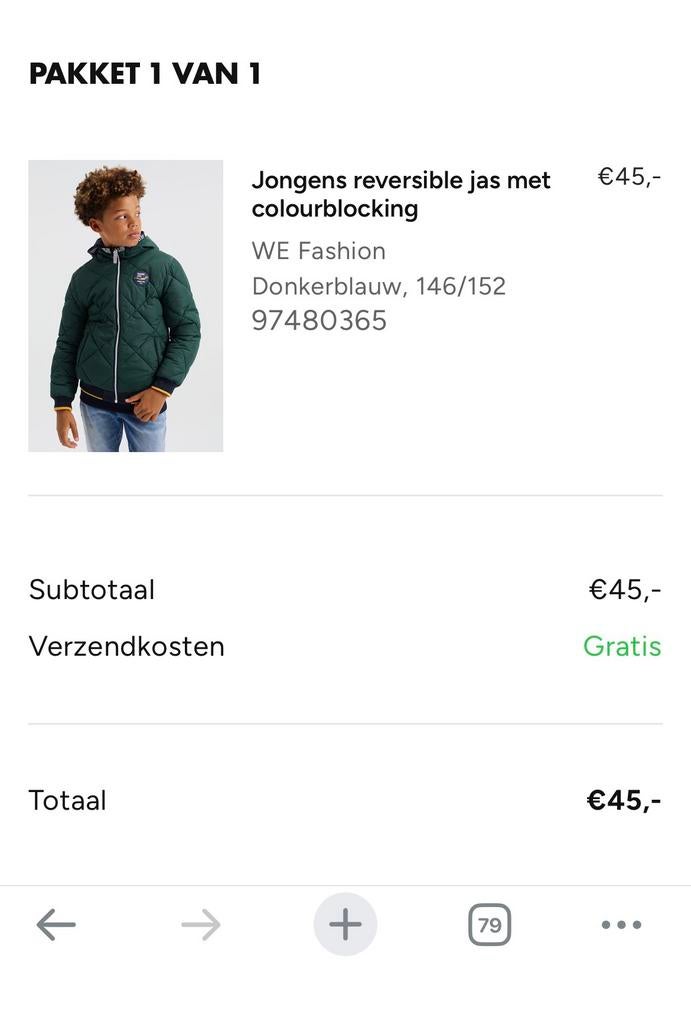 Winterjas 146/152, Ophalen of Verzenden, Zo goed als nieuw, Jongen, Jas