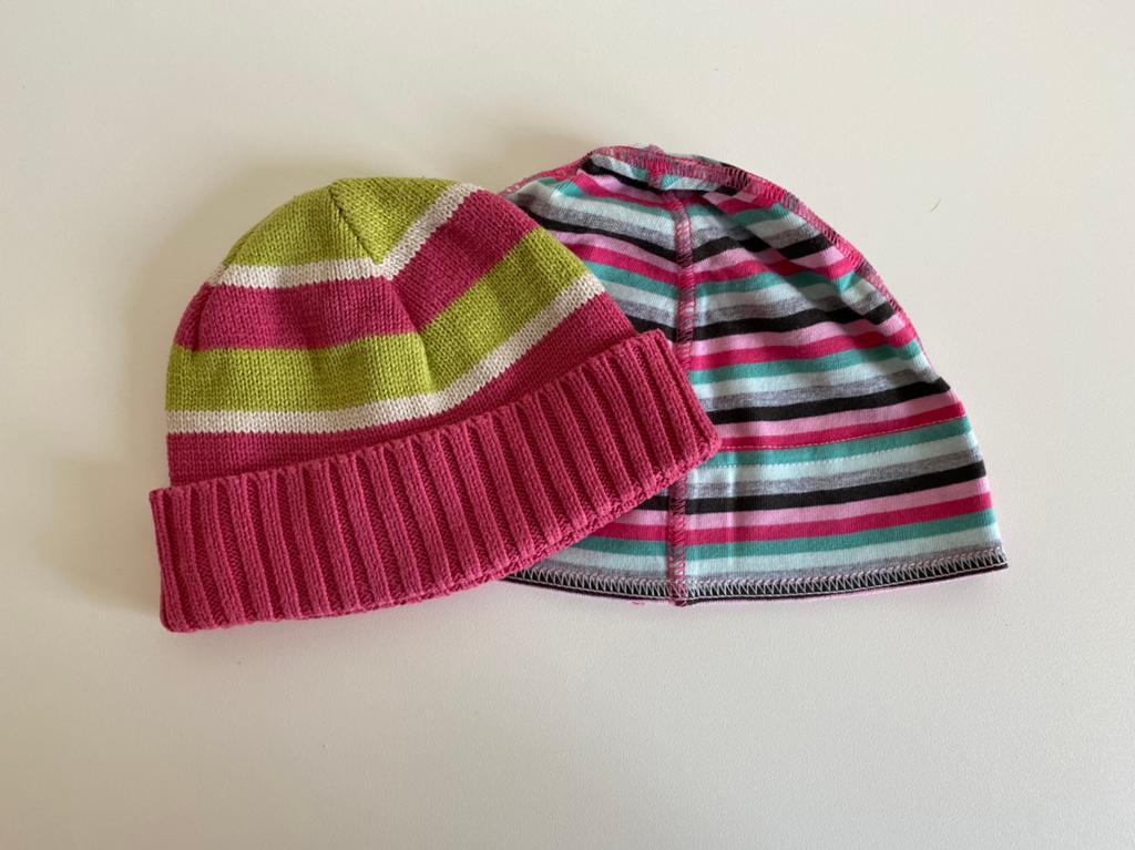 2 mutsen maat 62/68, Kinderen en Baby's, Babykleding | Maat 62, Ophalen of Verzenden, Zo goed als nieuw, Meisje, Overige typen