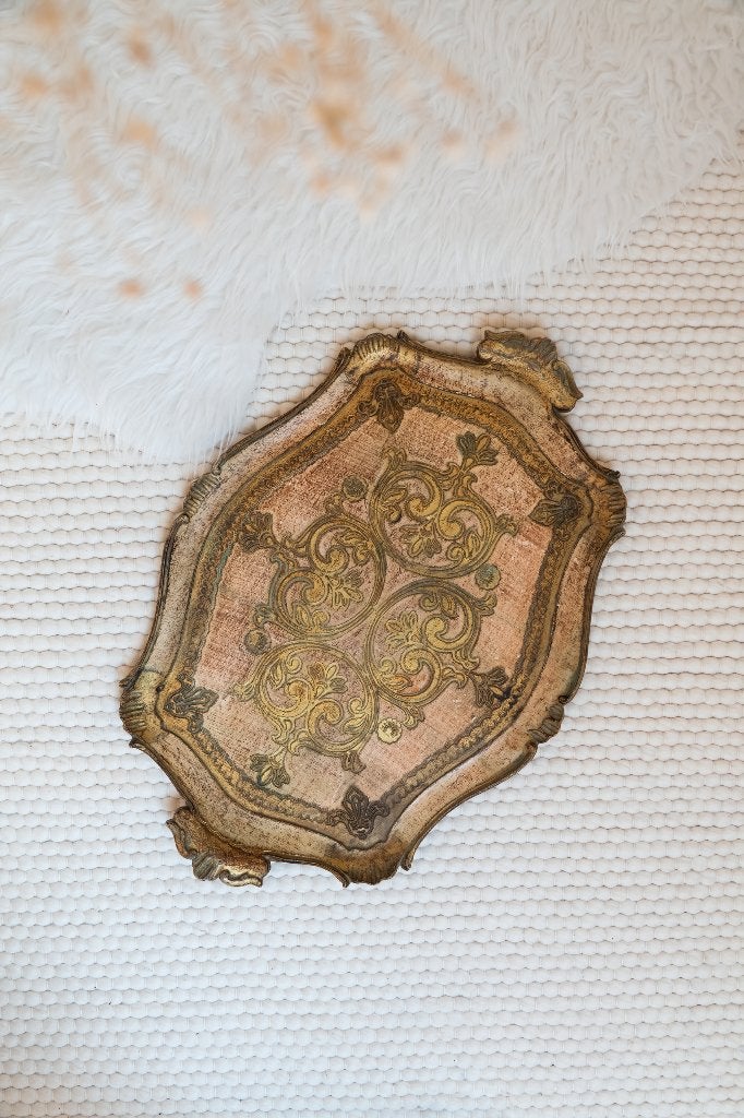 Vintage Florentijns Dienblad, Ophalen of Verzenden, Gebruikt, Overige vormen, Kunststof