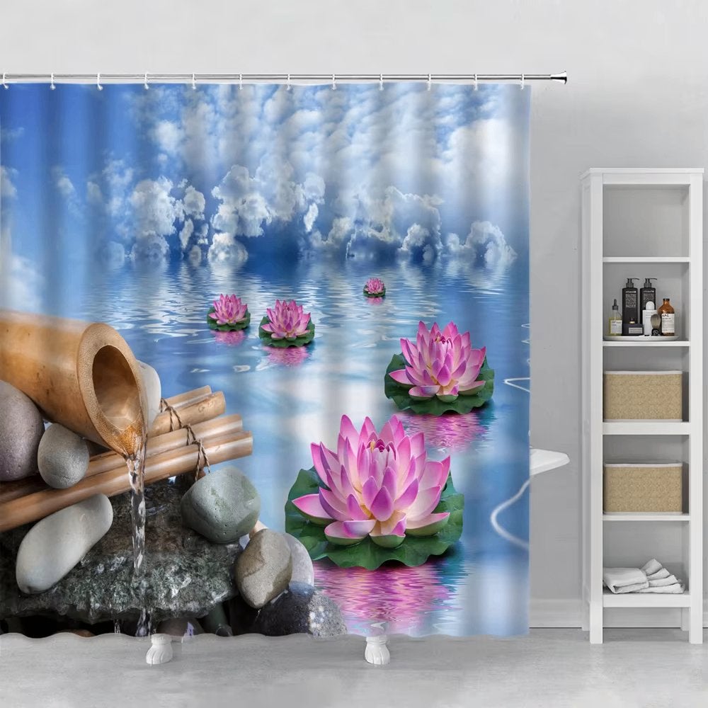Bamboe Spa Douchegordijn 5 / Relax Zen Tuin, Verzenden, Nieuw, Overige kleuren