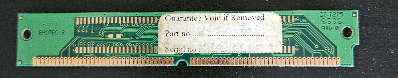 Vintage 4MB 72-pin SIMM RAM Geheugen 70ns Samsung (1995), Ophalen of Verzenden, Gebruikt, Desktop