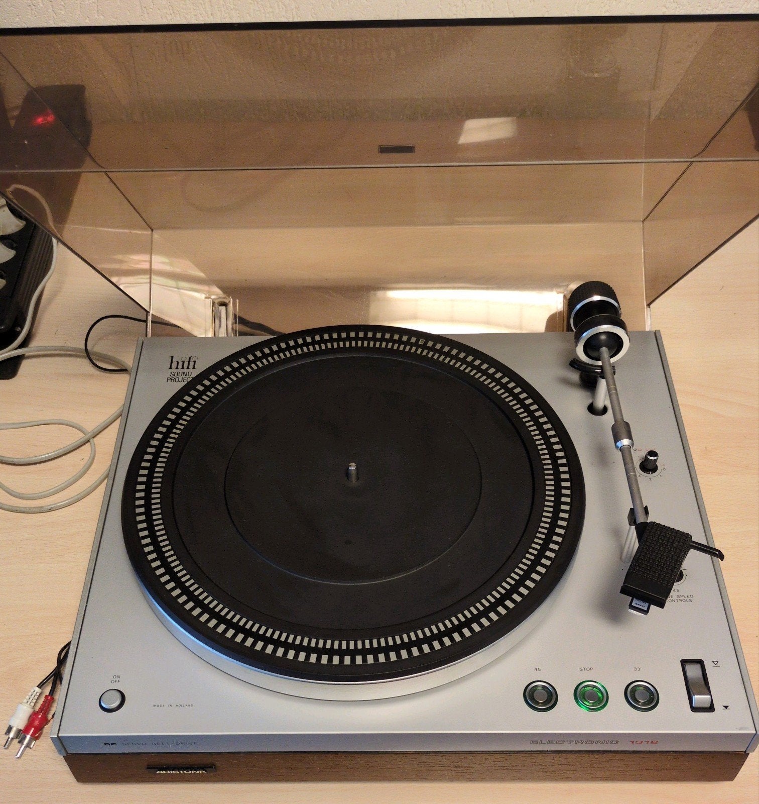 Platenspeler Aristona 1312 (Philips GA312) gereviseerd, Ophalen, Philips, Refurbished, Pitch-regelaar