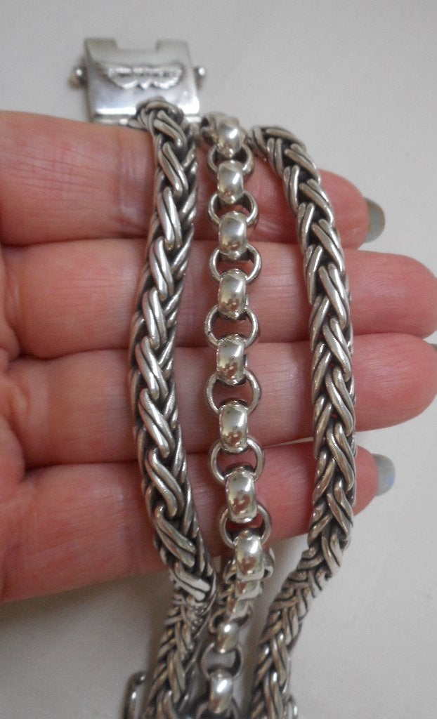 Zilveren robuuste zware  Band of Angels armband nr.824, Verzenden, Zo goed als nieuw, Zilver, Zilver