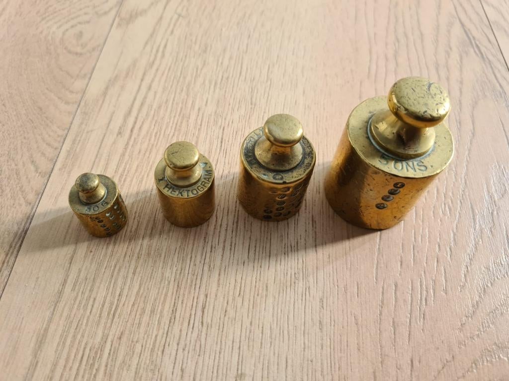 Koperen geijkte gewichten, Antiek en Kunst, Ophalen of Verzenden, Koper