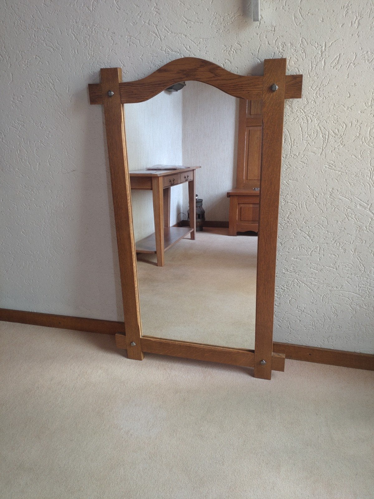 Spiegel met houten lijst - 75x121cm, Ophalen