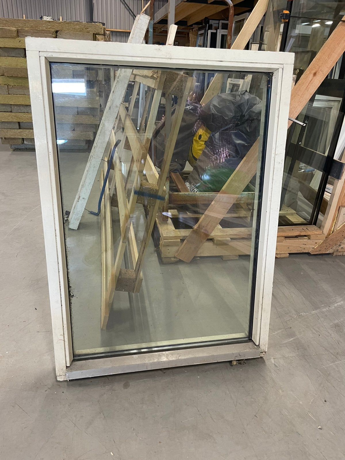 Hardhouten kozijn met tripleglas 79*109, Ophalen, 1 tot 2 meter, Minder dan 3 meter, Zo goed als nieuw