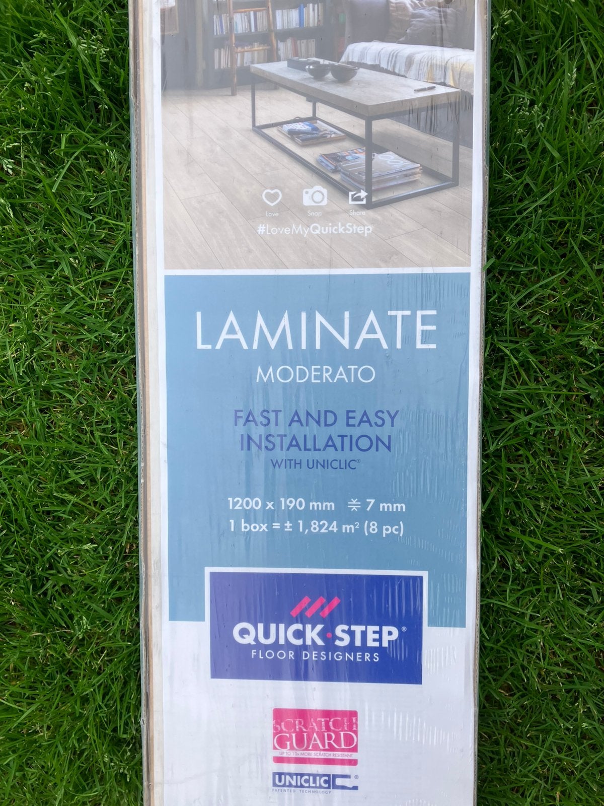 Quick Step laminaat white wash eiken 12,5 m2, Ophalen, 50 tot 150 cm, Zo goed als nieuw, 10 m² of meer