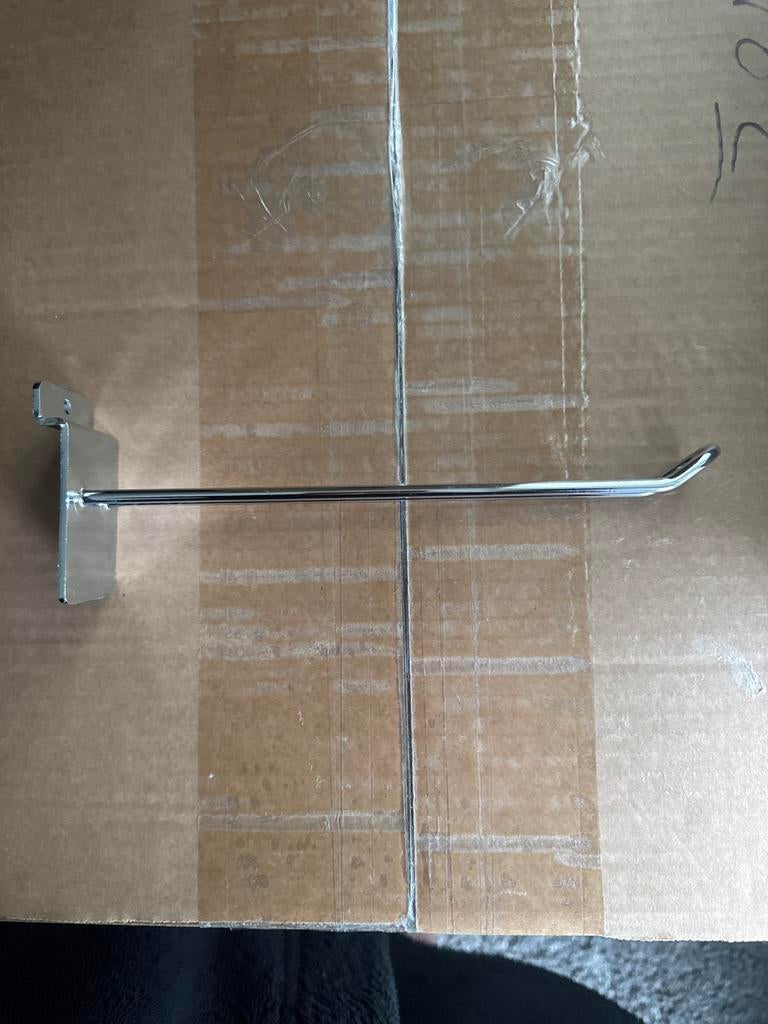 50x Metalen Display Haak voor Winkelrek - Chroom, Ophalen, Nieuw