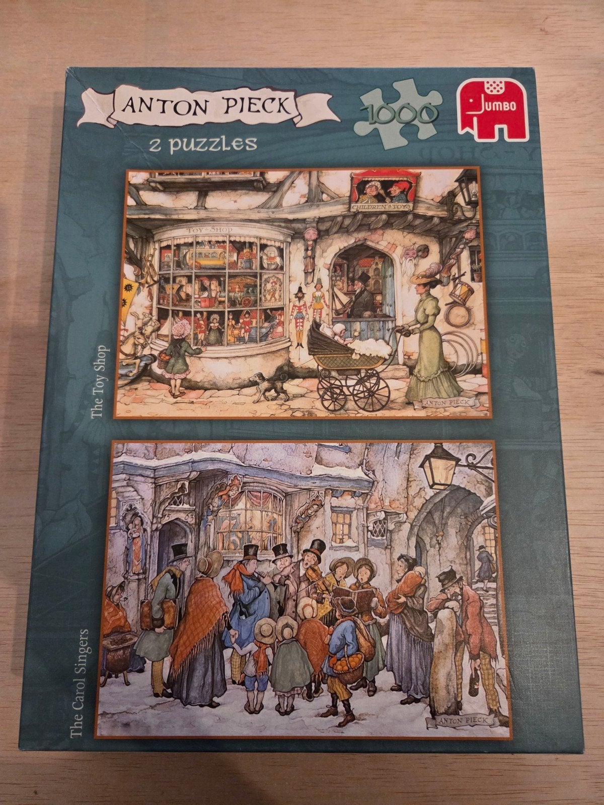 Anton Pieck puzzel, 2x 1000 stukjes., Ophalen, 500 t/m 1500 stukjes, Gebruikt, Legpuzzel