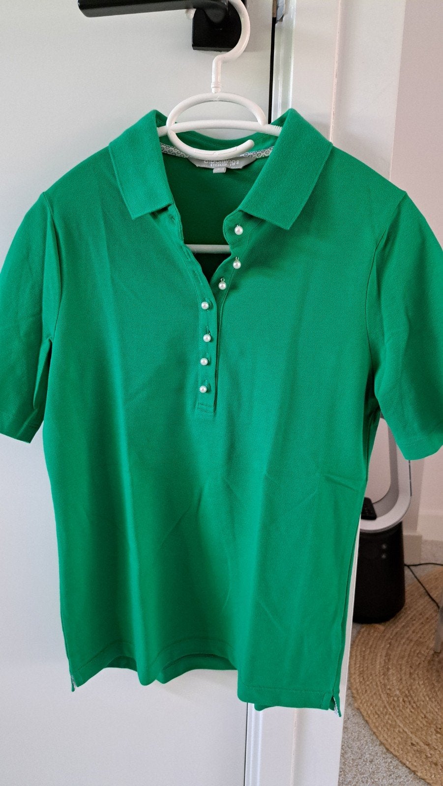 Leuke frisgroene polo met parelknoopjes van Bloomings maat S, Ophalen of Verzenden, Zo goed als nieuw, Maat 36 (S), Groen