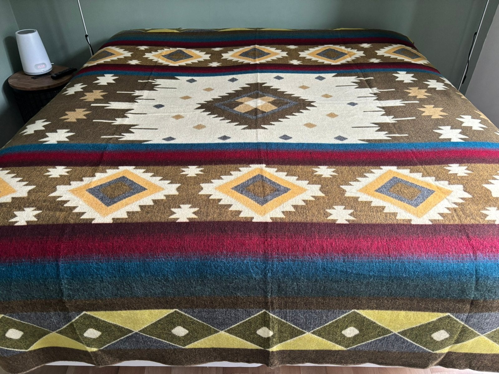 NIEUW! Alpaca wol deken sprei kleed plaid design boho ruit, Ophalen of Verzenden, Nieuw