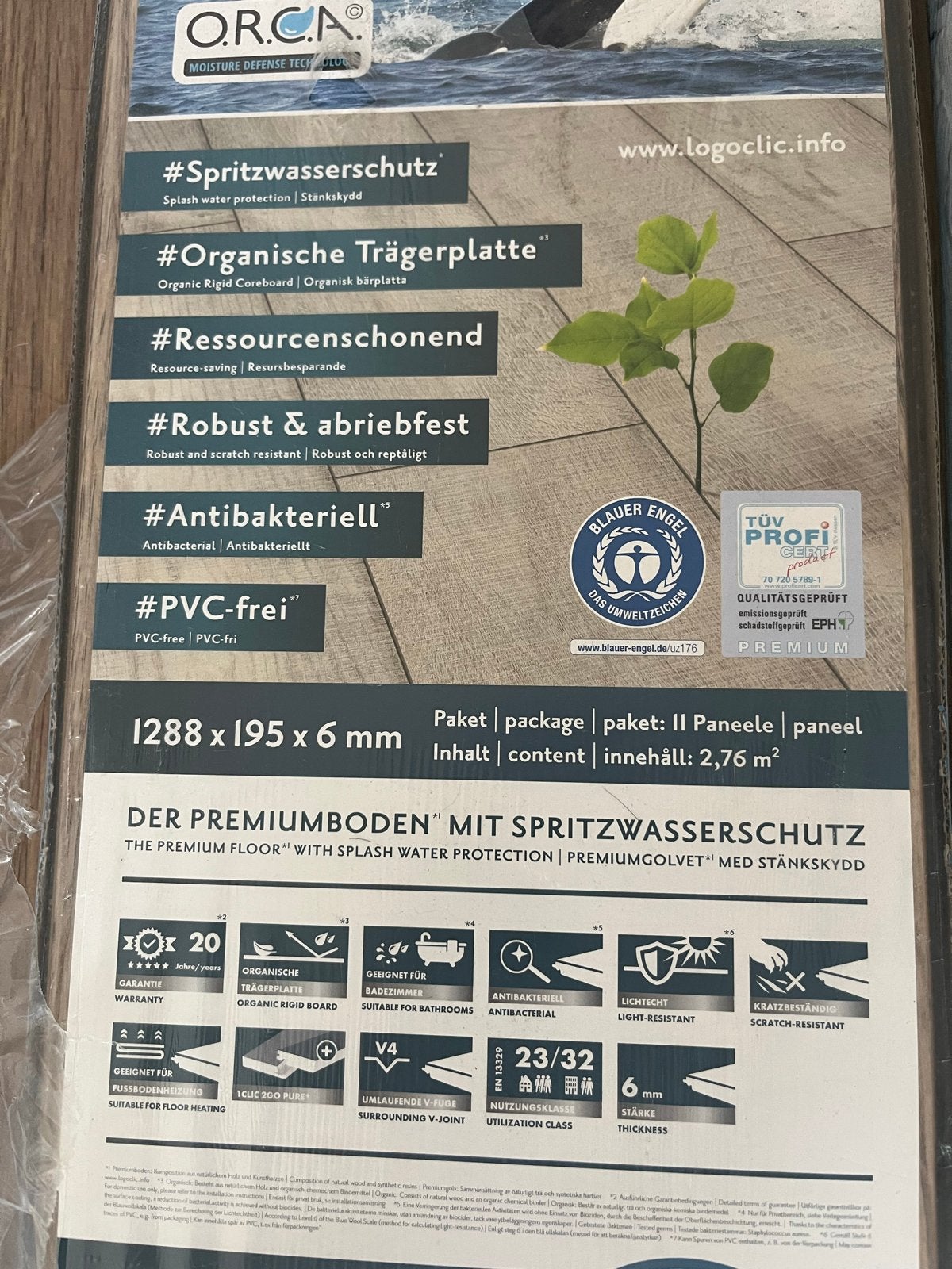 3 extra laminaat planken - Logoclic Premium, Ophalen, 50 tot 150 cm, Nieuw, Minder dan 5 m²