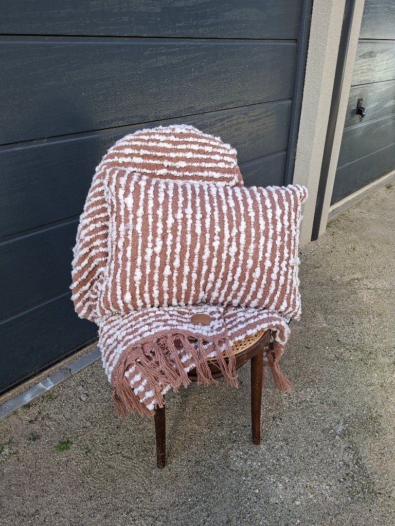 Lifestyle Home Collection Sierkussen en Plaid, Overige merken, Bruin, Inclusief binnenkussen, Nieuw