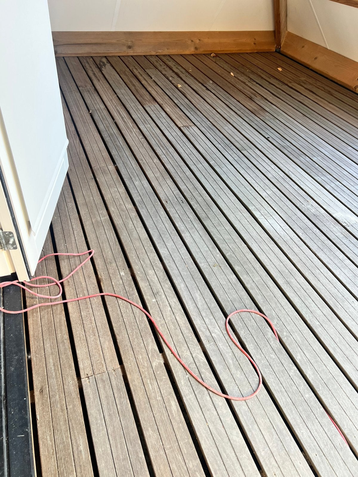 Vlonder 8850x 3450 30m2 hardhout compleet incl 46x70 balkje, Tuin en Terras, Terrasdelen en Vlonders, Ophalen, Zo goed als nieuw