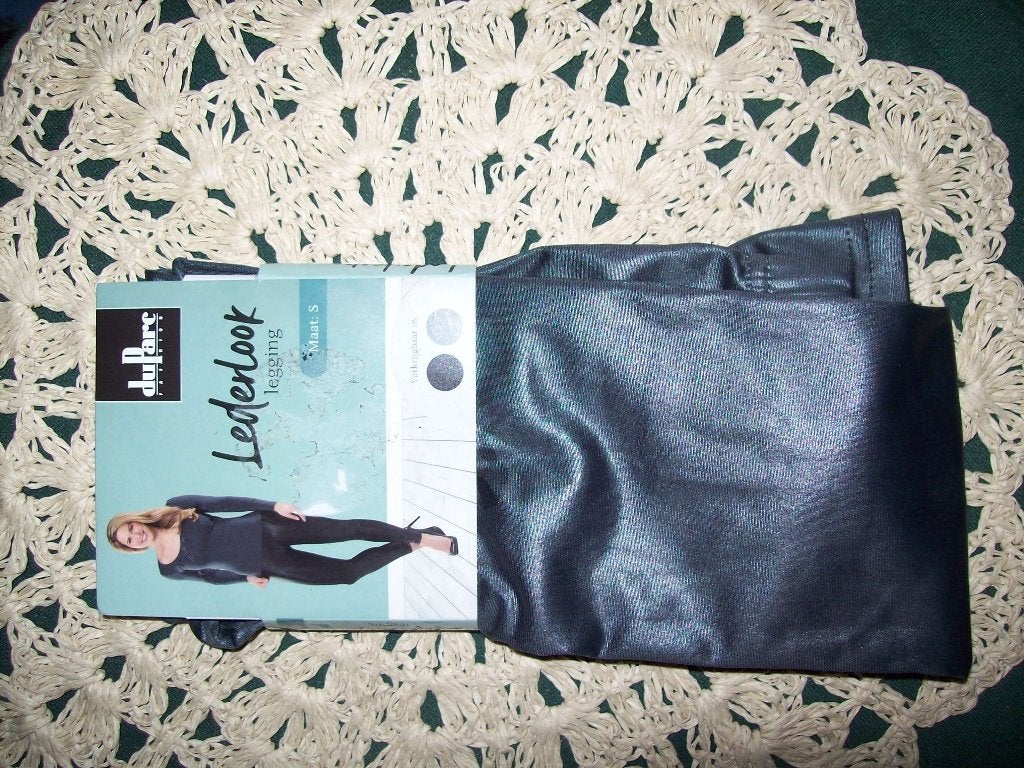 Nep  leren legging grijs S 36 Dupare Nieuw, Kleding | Dames, Legging, Maat 36/38 (S), Nieuw, Ophalen of Verzenden