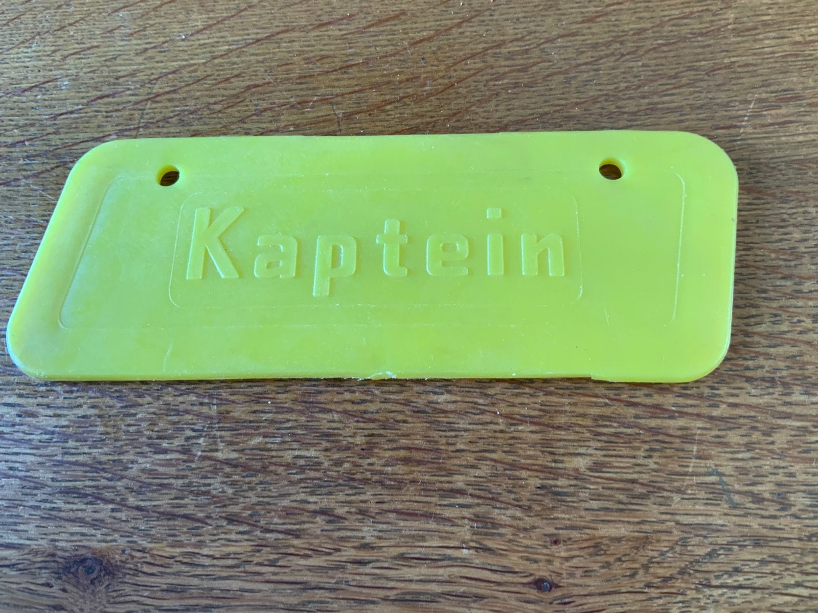 Kaptein geel spatbord plaatje, Fietsen en Brommers, Ophalen of Verzenden, Gebruikt, Overige typen, Overige merken
