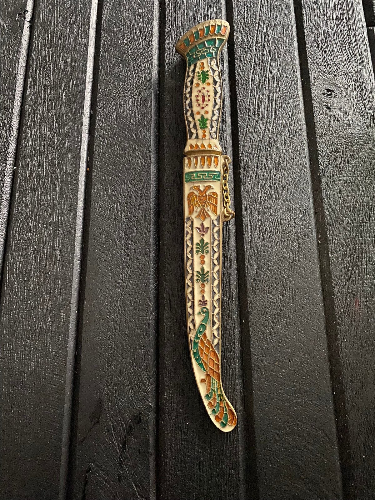 Oude dolk mes cloisonne dubbelkops adelaar geemailleerd, Verzamelen, Verzenden, Landmacht, Duitsland, Mes of Dolk