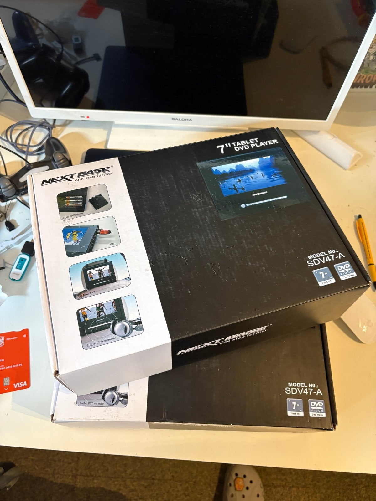 2 x Nextbase SDV47-A 7" Draagbare DVD Spelers - auto montage, Audio, Tv en Foto, Dvd-spelers, Gebruikt, Draagbaar, Ophalen of Verzenden