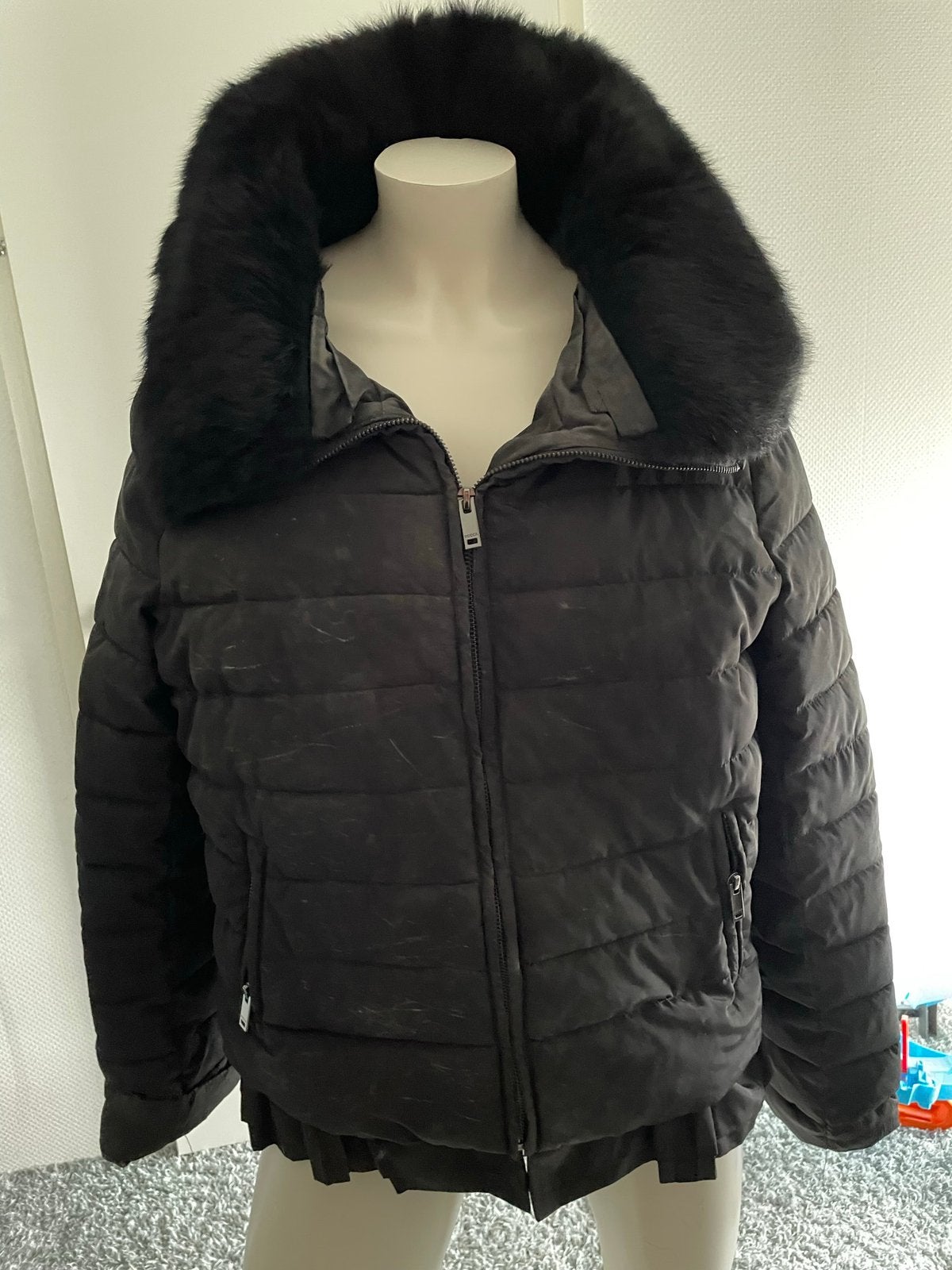 Kocca jas met afneembare kraag maat xl valt als l, Ophalen of Verzenden, Zo goed als nieuw, Maat 42/44 (L), Zwart