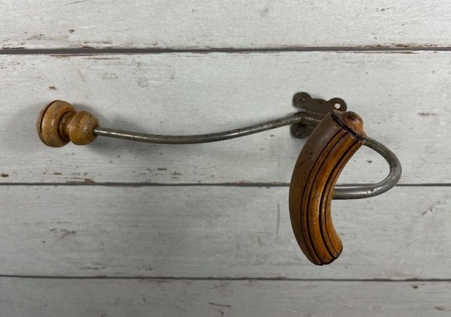 Franse antieke dubbele wand kapstokhaak, Gebruikt, Wandhaken, Ophalen of Verzenden, Minder dan 100 cm