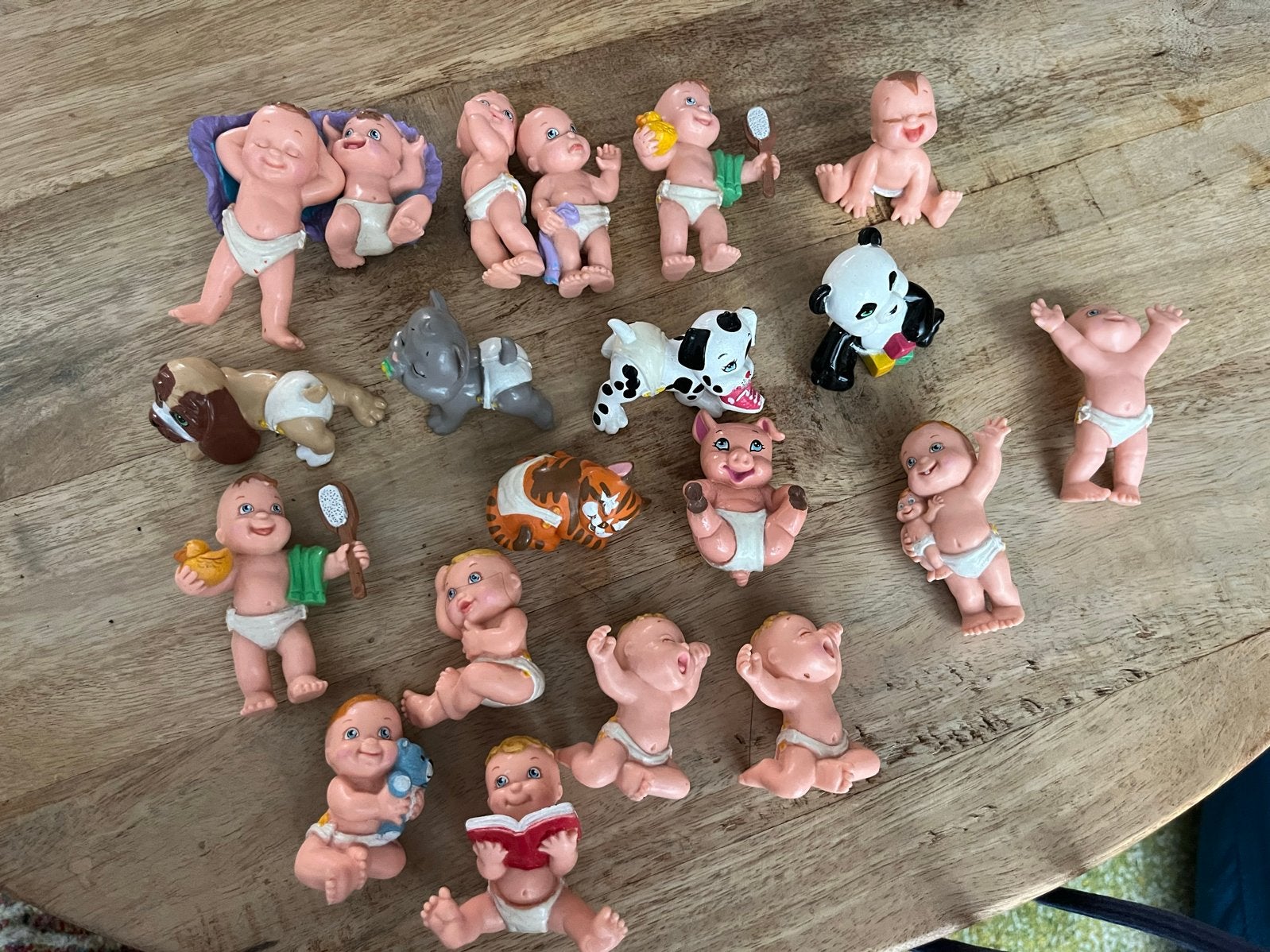 Retro luierpoppetjes - baby (dieren en mensjes), Ophalen of Verzenden, Gebruikt