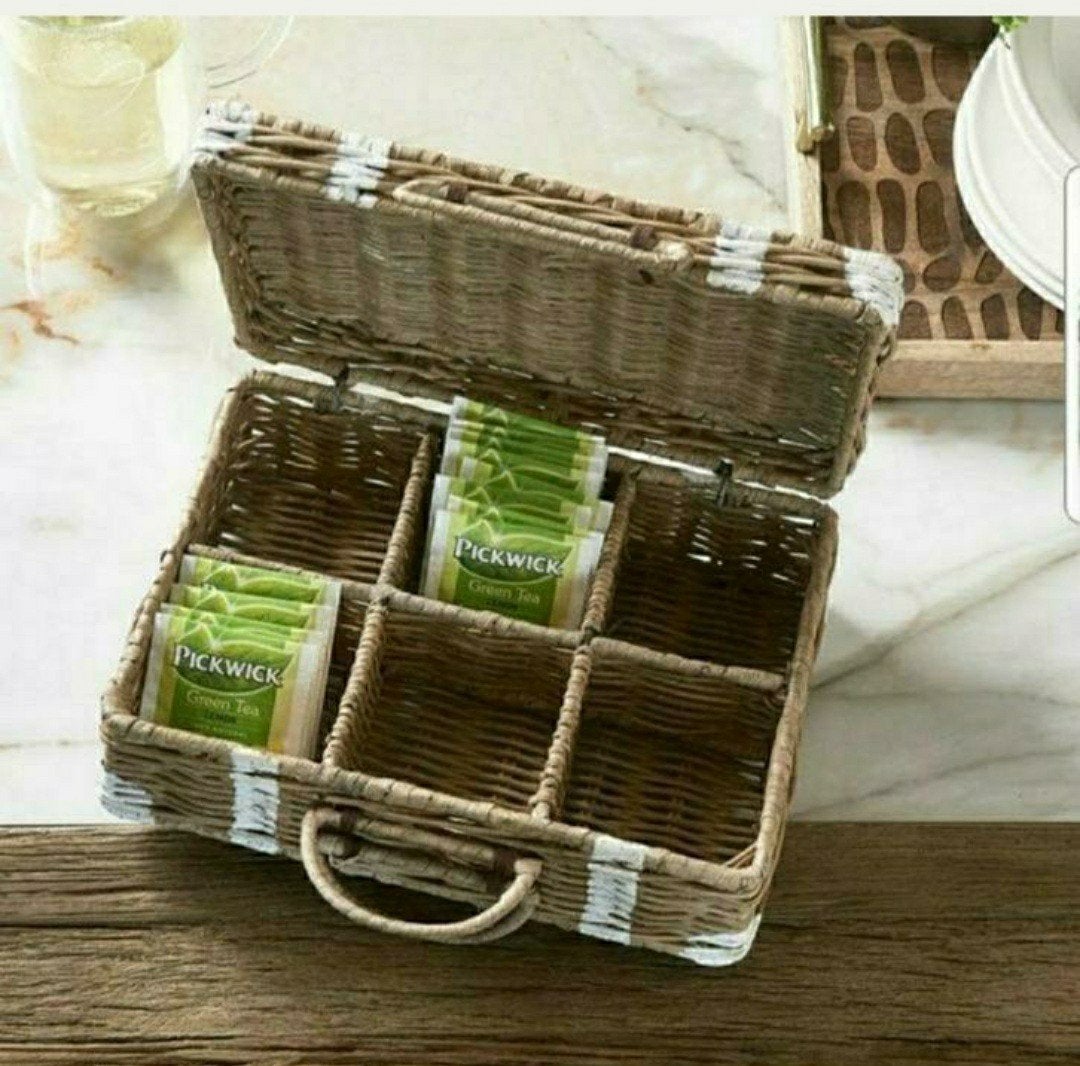 riviera maison suitcase tea box 30%, Theedoos, Ophalen, Nieuw, Hout