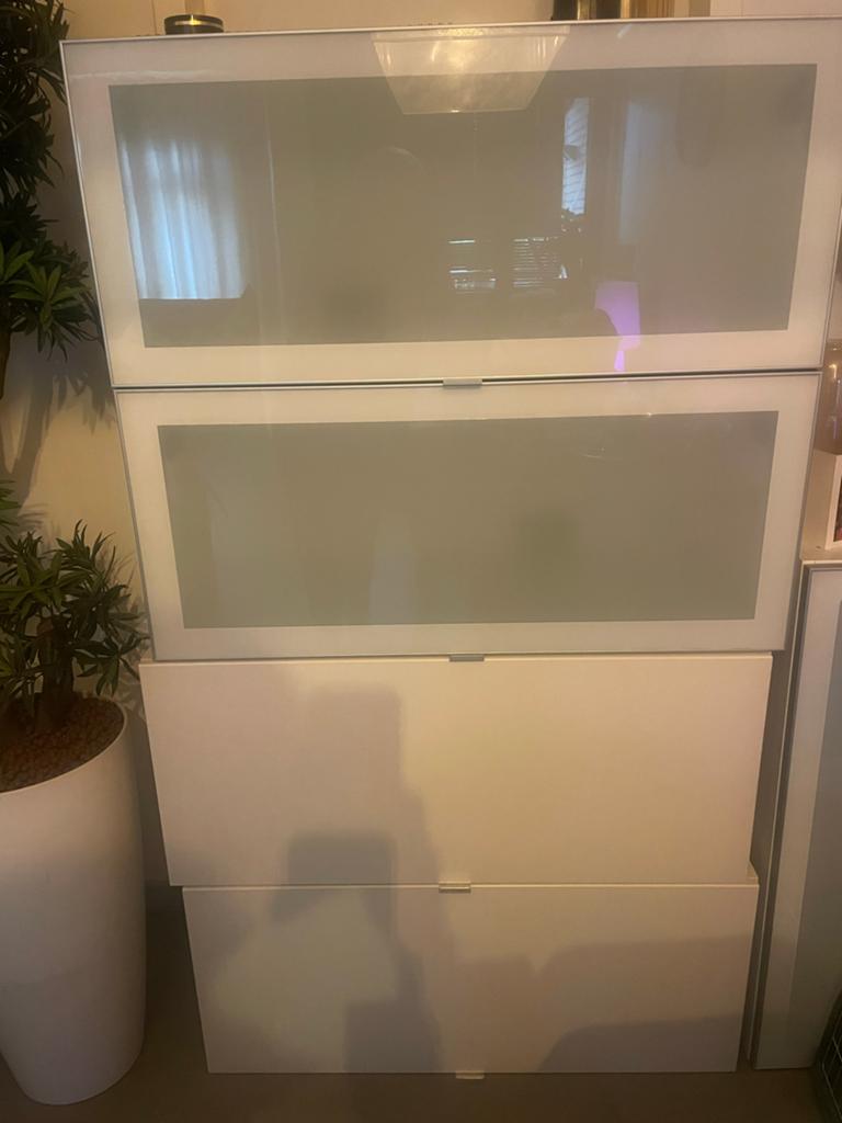Besta ikea klep kasten 4 stuks, Ophalen of Verzenden, Glas, Minder dan 150 cm, Minder dan 100 cm