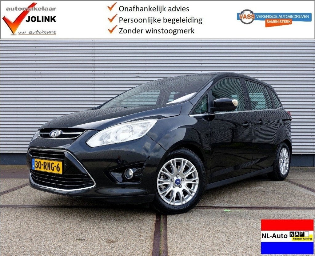 Ford GRAND C-MAX 1.6 SCTi Titanium 7-prs I NL-Auto I 100% de, Auto's, Gebruikt, 4 cilinders, 150 pk, 7 stoelen