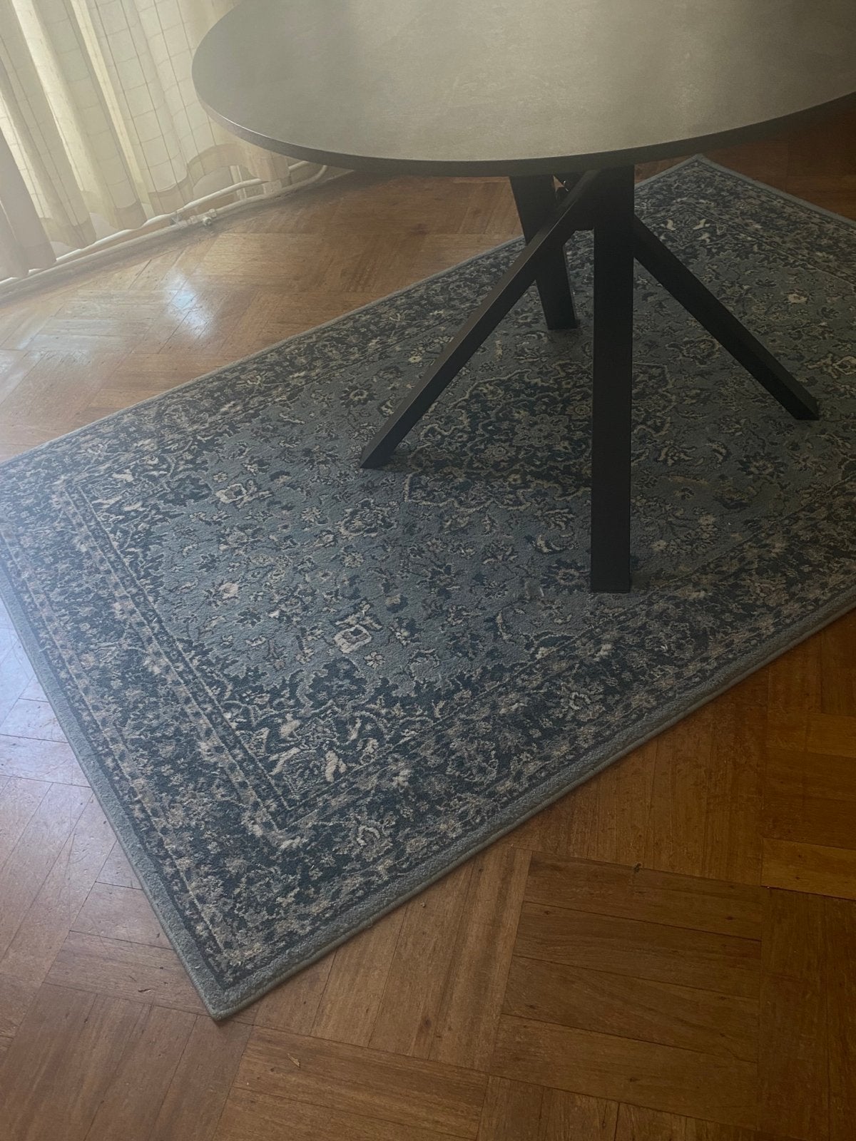 IKEA Vloerkleed - Donkerblauw - 133x195 cm, Ophalen, Gebruikt, 100 tot 150 cm, Blauw
