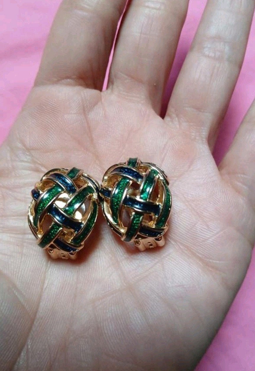 Vintage oorclips, Sieraden, Tassen en Uiterlijk, Oorbellen, Ophalen of Verzenden, Overige materialen