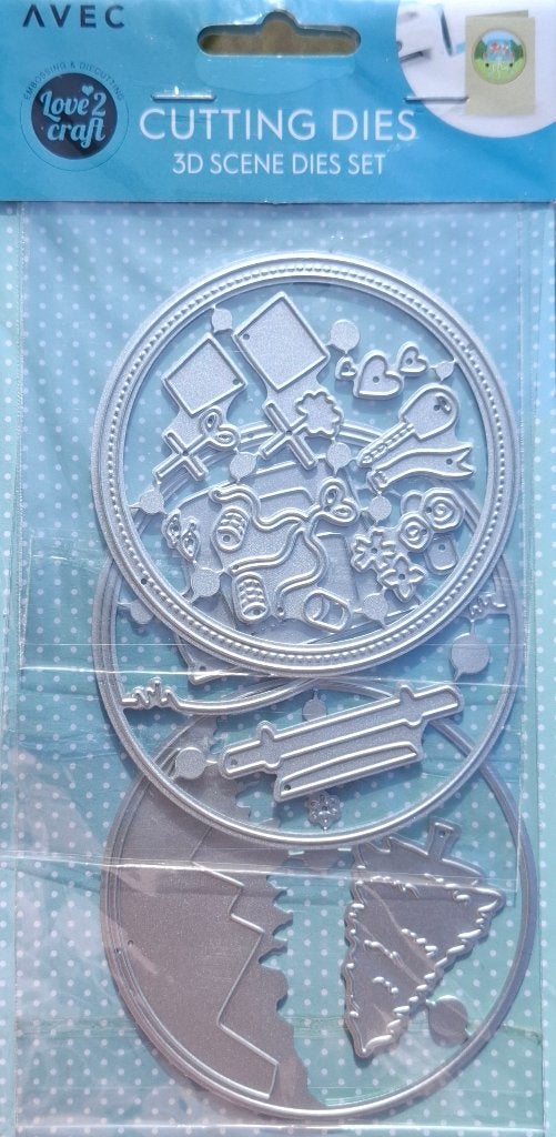 Cutting dies 34 snijmal embossing 3D scene bruidspaar auto, AVEC Love2Craft, Onbekend, Nieuw, Ophalen of Verzenden